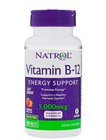 Vitamin B-12 5000 mcg 100 таблеток со вкусом клубники (Natrol)