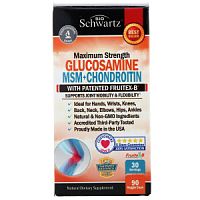 Glucosamine MSM+Chondroitin with Patented Fruitex-B 90 капсул (BioSchwartz)
