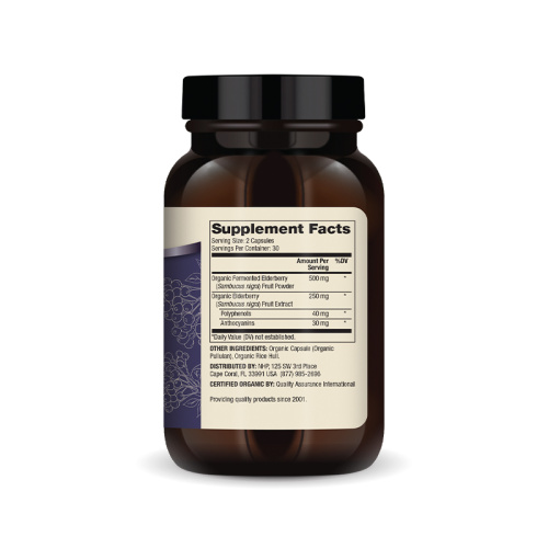 Fermented Elderberry (Органическая Ферментированная Бузина) 60 капсул (Dr. Mercola) фото 3