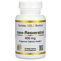 trans-Resveratrol 600 мг (транс-ресвератрол) 60 вег капсул (California Gold Nutrition)