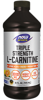 L-Carnitine 3000 mg Triple Strength 16 FL. OZ. 473 ml (Л-Карнитин 1000 мг) 473 мл (NowFoods)