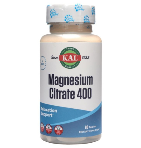 Magnesium Citrate 400 мг (Цитрат магния) 60 таблеток (KAL) Magnesium Citrate 400 мг (Цитрат магния) 60 таблеток (KAL)
