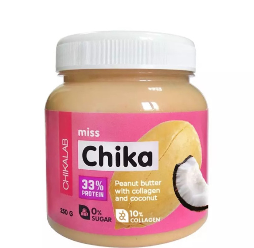 Chikalab Miss Chika арахисовая паста с кокосом 250 гр Chikalab Miss Chika арахисовая паста с кокосом 250 гр
