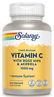 Vitamin C 1000 mg TR with Rose Hip & Acerola (Витамин C 1000 мг) 100 вег капсул (Solaray)