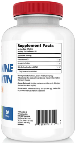 Glucosamine Chondroitin MSM 180 таблеток (SAN) фото 2