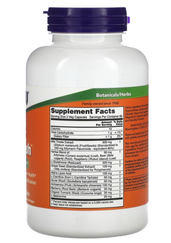 Liver Refresh 180 вег капсул (Now Foods) фото 4