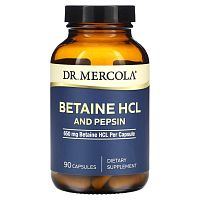 Betaine HCL 650 mg and Pepsin (Бетаин гидрохлорид c пепсином 650 мг) 90 капсул (Dr. Mercola)