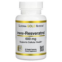 trans-Resveratrol 600 мг (транс-ресвератрол) 60 вег капсул (California Gold Nutrition)