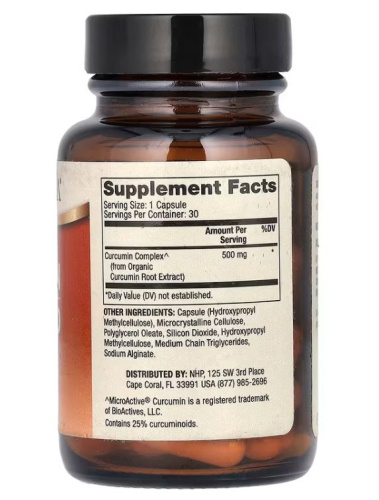 Curcumin 500 mg (Куркумин 500 мг с улучшенной рецептурой) 30 капсул (Dr. Mercola) фото 2