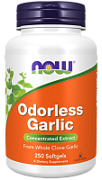Odorless Garlic (Чеснок без запаха) 250 мягких капсул (Now Foods)