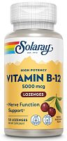 Vitamin B-12 5000 mcg (Витамин B-12 5000 мкг) 30 леденцов (Solaray)
