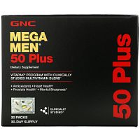 Mega Men 50 Plus (Витамины для мужчин 50+) 30 пакетов (GNC)