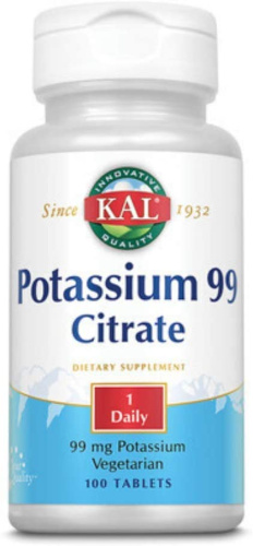 Potassium Citrate 99 мг (Цитрат калия) 100 таблеток (KAL) Potassium Citrate 99 мг (Цитрат калия) 100 таблеток (KAL)