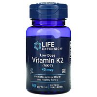 Vitamin K2 (MK-7) 45 мкг (Витамин К2 МК-7) 90 мягких капсул (Life Extension)
