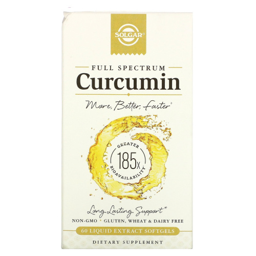Full Spectrum Curcumin (Куркумин) 60 мягких капсул (Solgar)