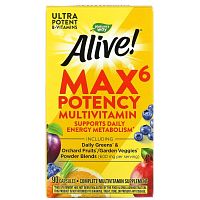 Alive! Max6 Potency (мультивитамины повышенной эффективности с железом) 90 капсул (Nature's Way)
