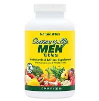Source of Life Men Multi-Vitamin and Mineral Supplement Iron-Free 120 Tablets (NaturesPlus)
