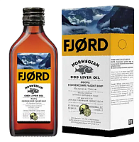 Fjord Norwegian Cod Liver Oil (Норвежский рыбий жир из печени трески) со вкусом лимона 100 мл