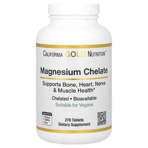 Magnesium Chelate (хелат магния) 270 таблеток (California Gold Nutrition)