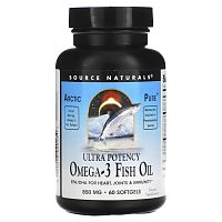 Arctic Pure Omega-3 Fish Oil 850 мг 60 капсул (Source Naturals)