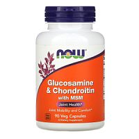 Glucosamine & Chondroitin with MSM 90 капсул (Now Foods)