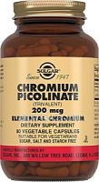 Chromium Picolinate 200 мкг (Пиколинат хрома) 90 растительных капсул (Solgar)