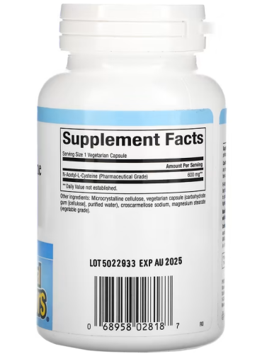 NAC 600 мг (N-Ацетил L-Цистеин) 60 вег. капсул (Natural Factors) фото 4