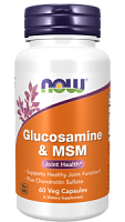 Glucosamine & MSM 60 вег капсул (Now Foods)