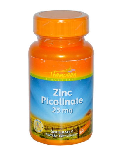 Zinc Picolinate 25 мг 60 табл (Thompson) Zinc Picolinate 25 мг 60 табл (Thompson)