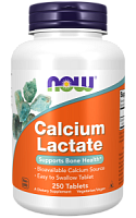 Calcium Lactate 255 mg (Лактата Кальция 225 мг) 250 таблеток (Now Foods)
