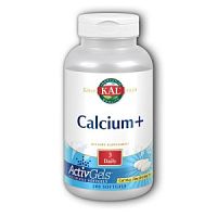 Calcium+ Mg, Zinc, D-3 1000мг (Кальций+ с Магнием, Цинком и Д-3) 200 гелевых капсул (KAL)